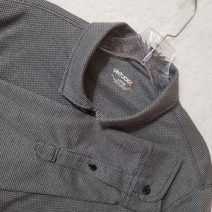 🚫SOLD🚫UNTUCKit Damaschino Diamond Birdseye Long Sleeve Polo Shirt Mens Size